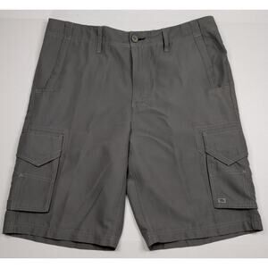 Men’s Tony Hawk Cargo Shorts Size 36 Gray 11” Inseam Mid Rise Casual 6 Pocket